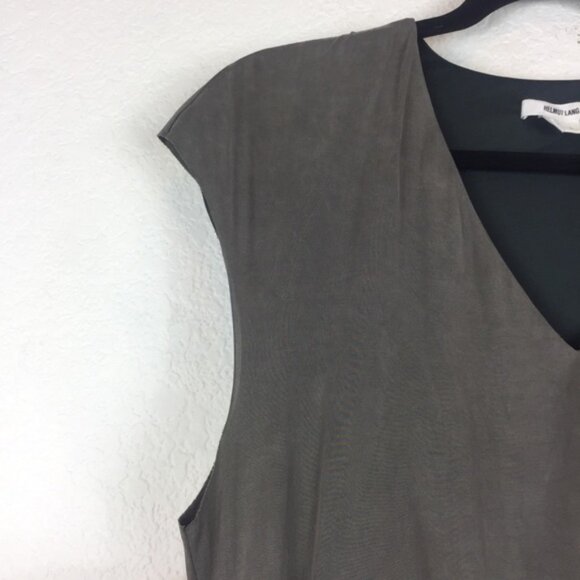 Helmut Lang Torrent Silver Grey Ruched Mini Dress - Picture 13 of 15